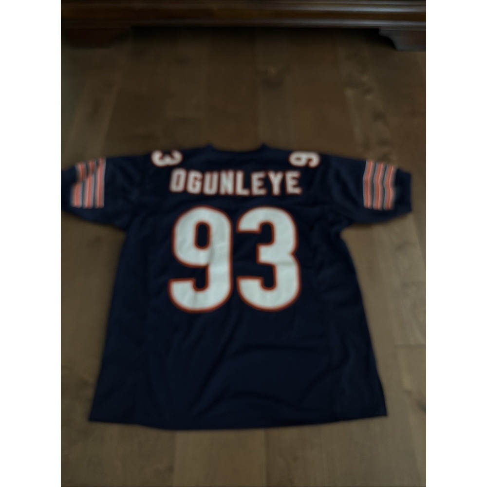 Vintage Chicago Bears Adewale Ogunleye NFL Jersey Mens Large Blue Used - Picture 3 of 3